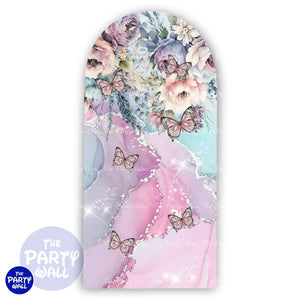 Mariposas - Funda para mampara de punta redonda o rectangular Mampara de punta redonda