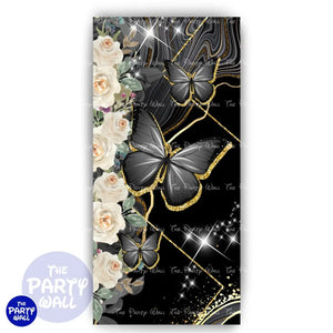 Mariposas - Funda para mampara de punta redonda o rectangular Mampara de punta redonda