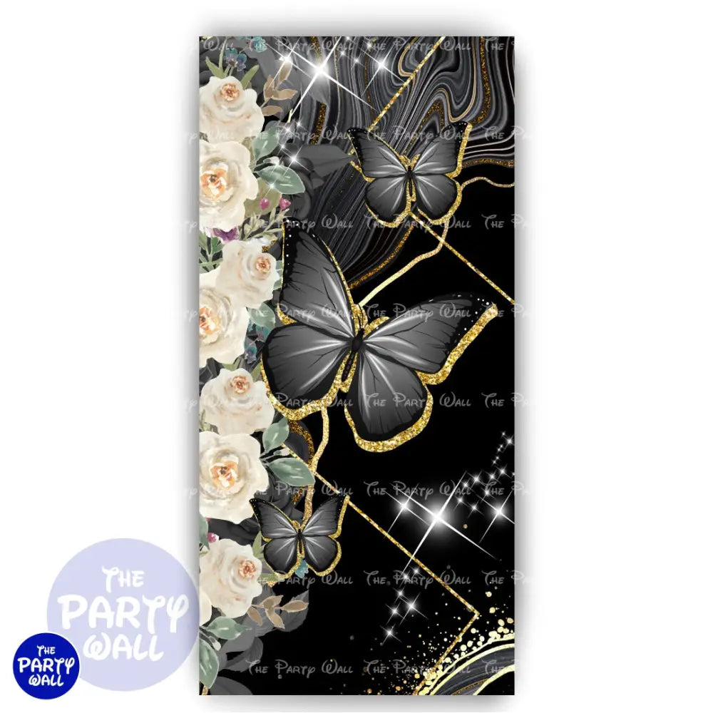 Mariposas - Funda para mampara de punta redonda o rectangular Mampara de punta redonda