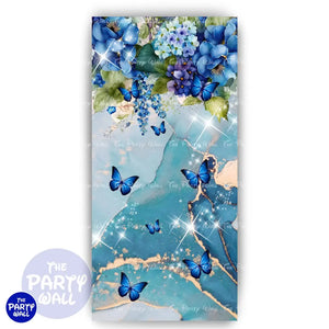 Mariposas - Funda para mampara de punta redonda o rectangular Mampara de punta redonda