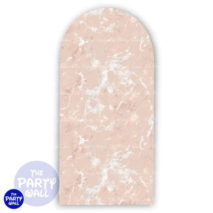 Mármol - Funda para mampara de punta redonda o rectangular Mampara de punta redonda