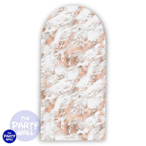 Mármol - Funda para mampara de punta redonda o rectangular Mampara de punta redonda