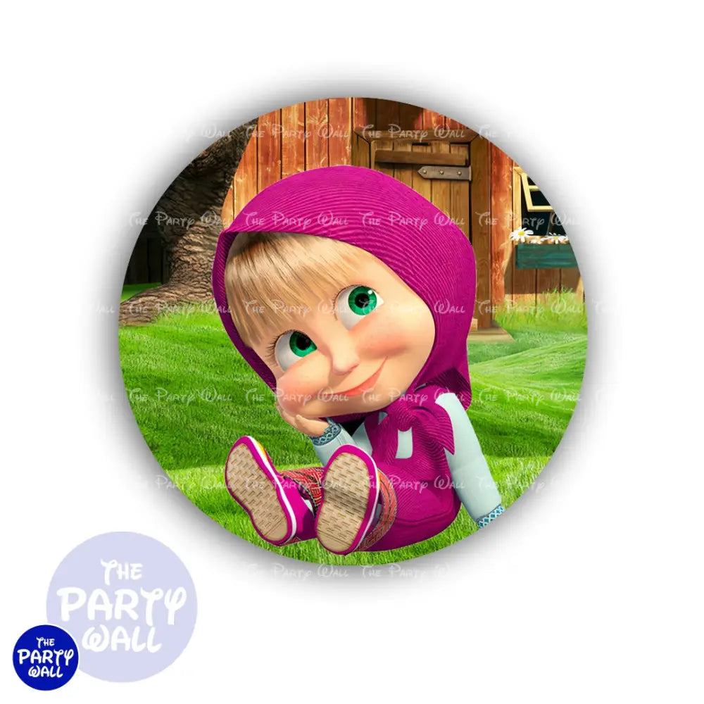 Masha y el Oso - Funda para mampara circular Circular