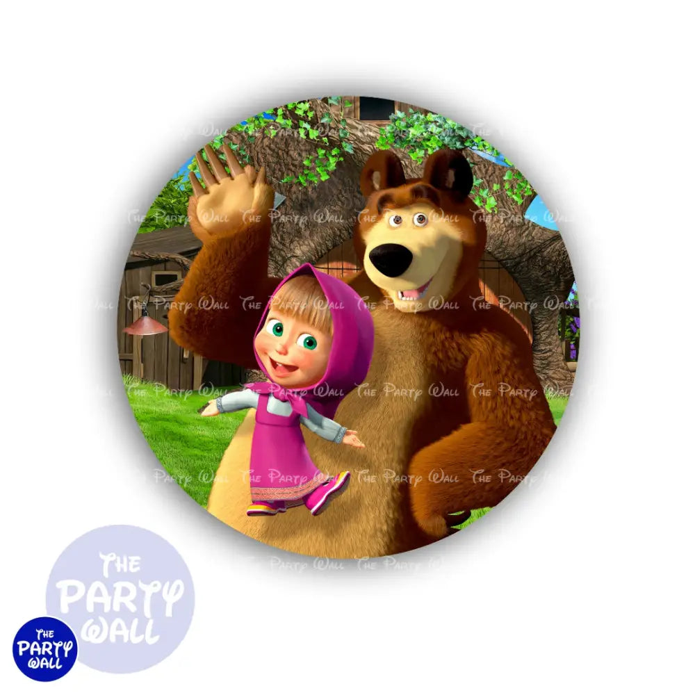 Masha y el Oso - Funda para mampara circular Circular