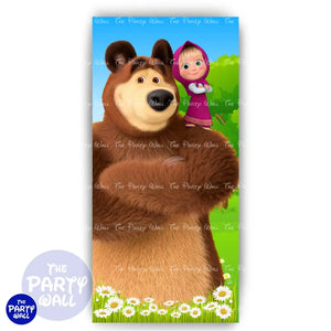 Masha y el Oso - Funda para mampara de punta redonda o rectangular Mampara de punta redonda
