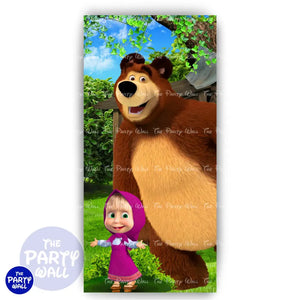 Masha y el Oso - Funda para mampara de punta redonda o rectangular Mampara de punta redonda