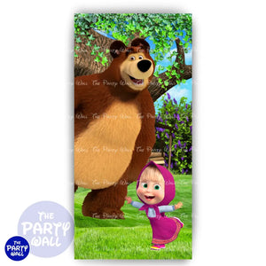Masha y el Oso - Funda para mampara de punta redonda o rectangular Mampara de punta redonda