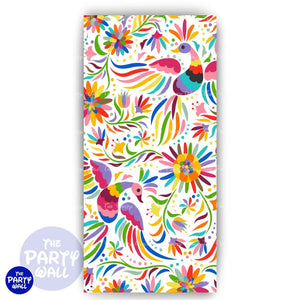 Mexicana - Funda para mampara de punta redonda o rectangular Mampara de punta redonda