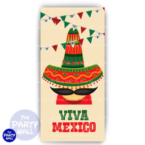 Mexicana - Funda para mampara de punta redonda o rectangular Mampara de punta redonda