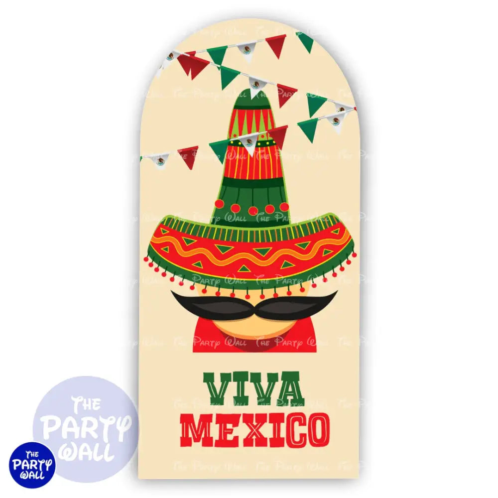 Mexicana - Funda para mampara de punta redonda o rectangular Mampara de punta redonda