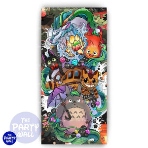 Mi Vecino Totoro - Funda para mampara de punta redonda o rectangular Mampara de punta redonda