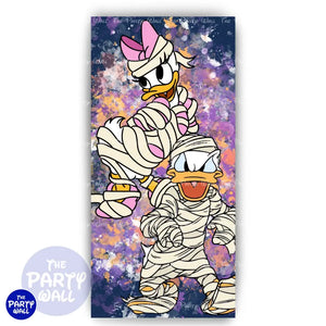 Mickey Halloween - Funda para mampara de punta redonda o rectangular Mampara de punta redonda