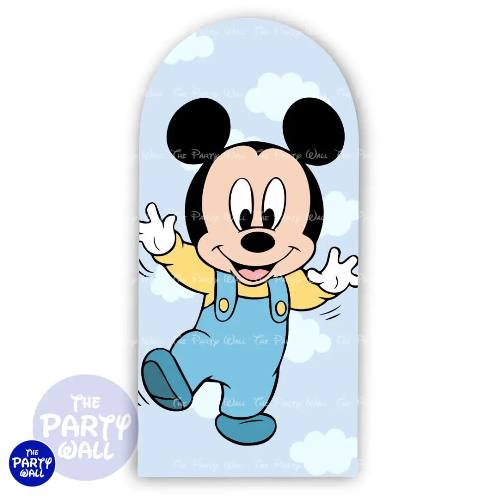 Mickey Mouse Bebé - Funda para mampara de punta redonda o rectangular Mampara de punta redonda