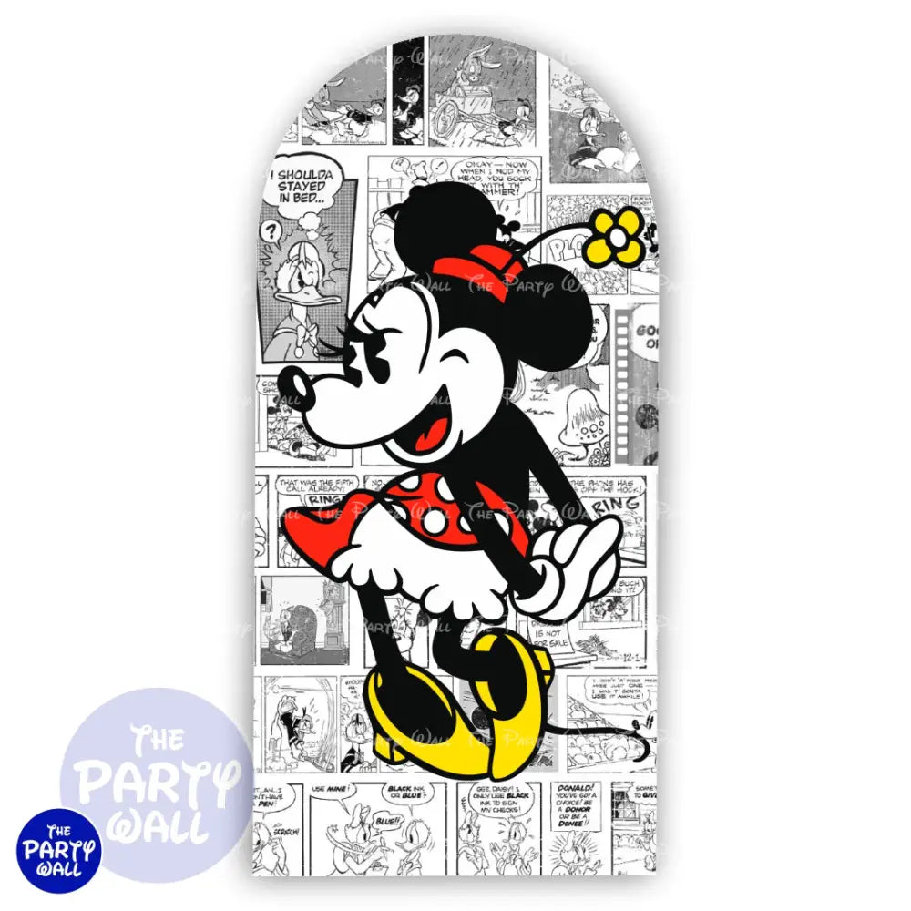 Mickey Mouse - Funda para mampara de punta redonda o rectangular Mampara de punta redonda
