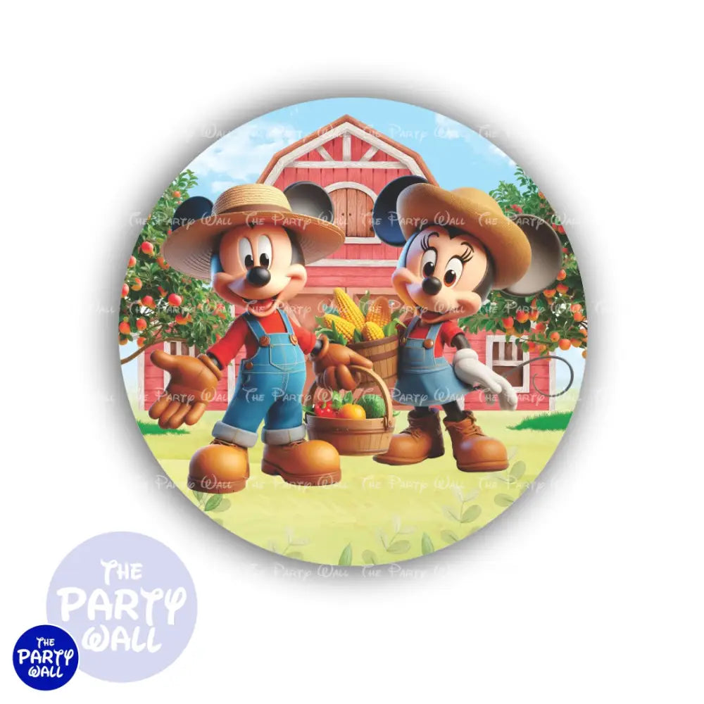 Mickey Mouse Granja - Funda para mampara circular Circular