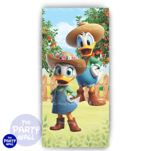 Mickey Mouse Granja - Funda para mampara de punta redonda o rectangular Mampara de punta redonda