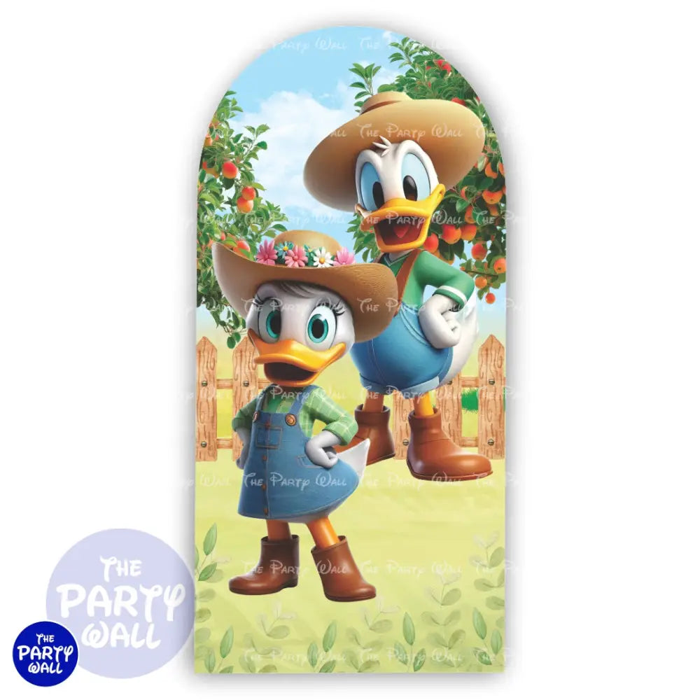 Mickey Mouse Granja - Funda para mampara de punta redonda o rectangular Mampara de punta redonda