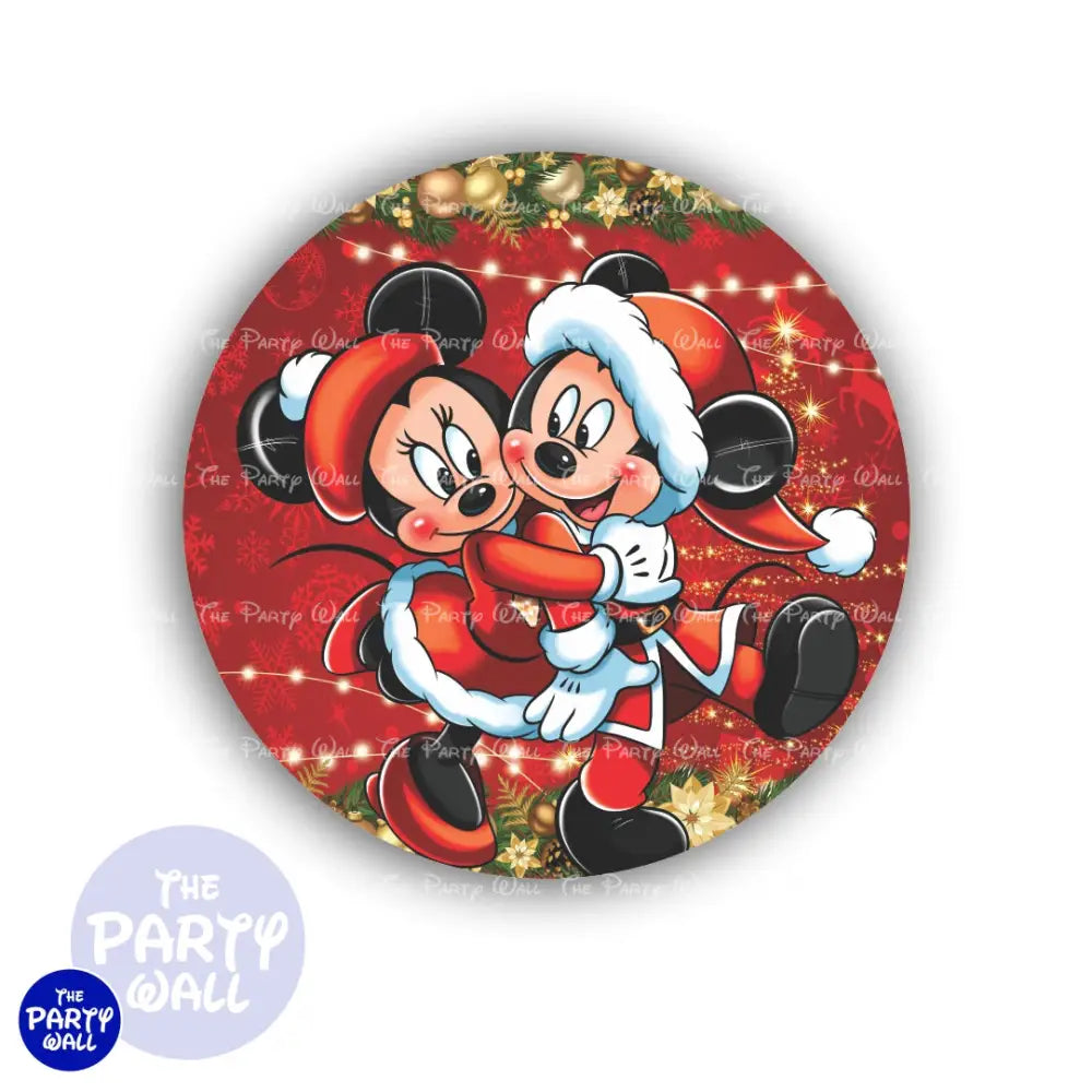 Mickey Mouse Navidad - Funda para mampara circular Circular