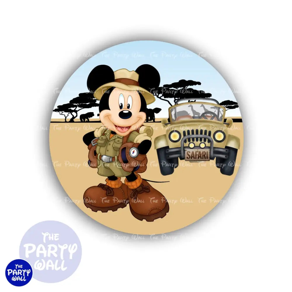 Mickey Mouse Safari - Funda para mampara circular Circular