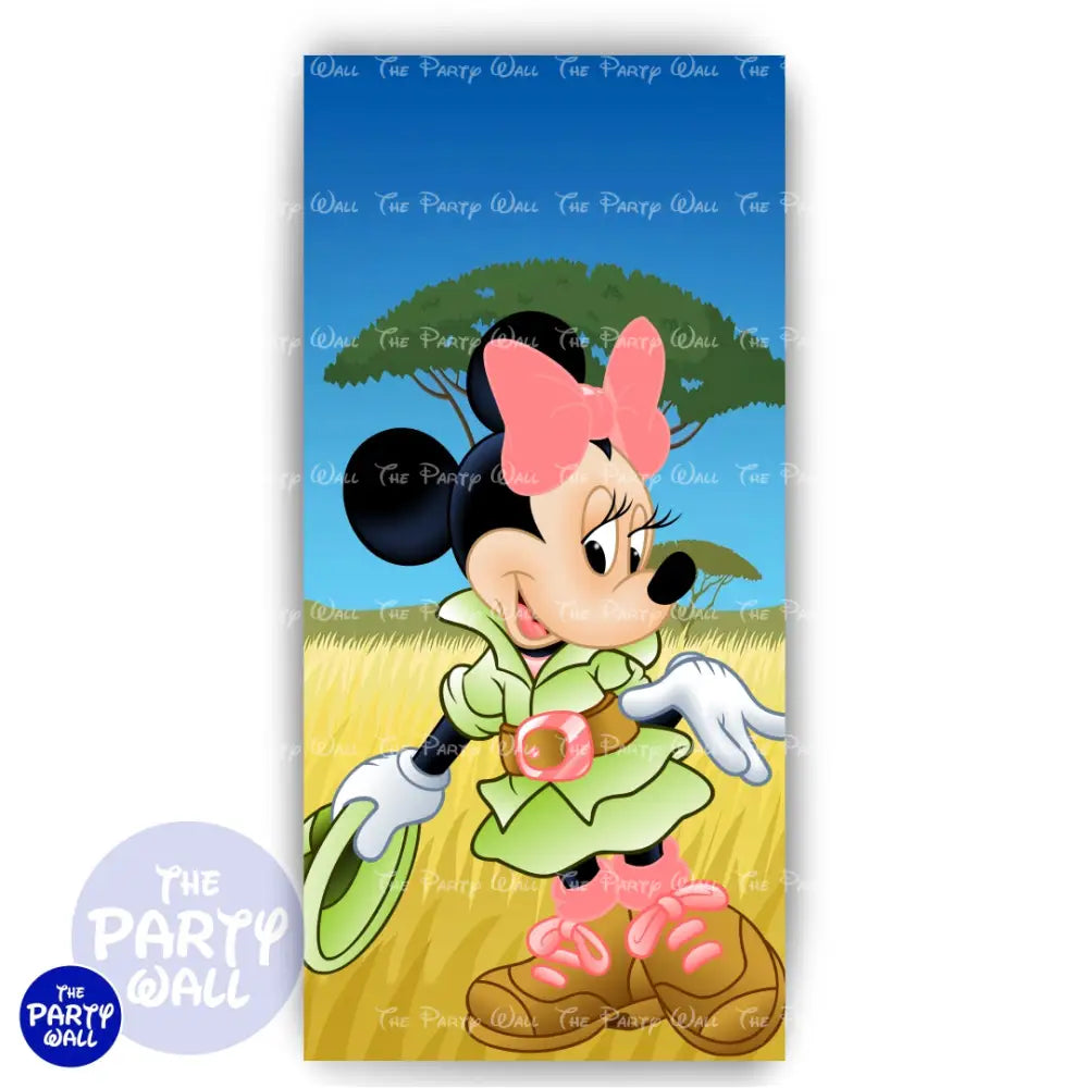 Mickey Mouse Safari - Funda para mampara de punta redonda o rectangular Mampara de punta redonda