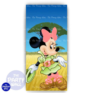 Mickey Mouse Safari - Funda para mampara de punta redonda o rectangular Mampara de punta redonda