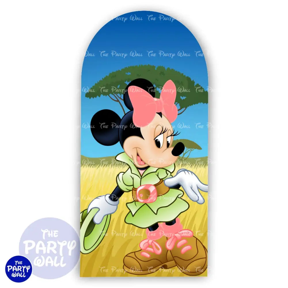 Mickey Mouse Safari - Funda para mampara de punta redonda o rectangular Mampara de punta redonda