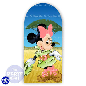 Mickey Mouse Safari - Funda para mampara de punta redonda o rectangular Mampara de punta redonda