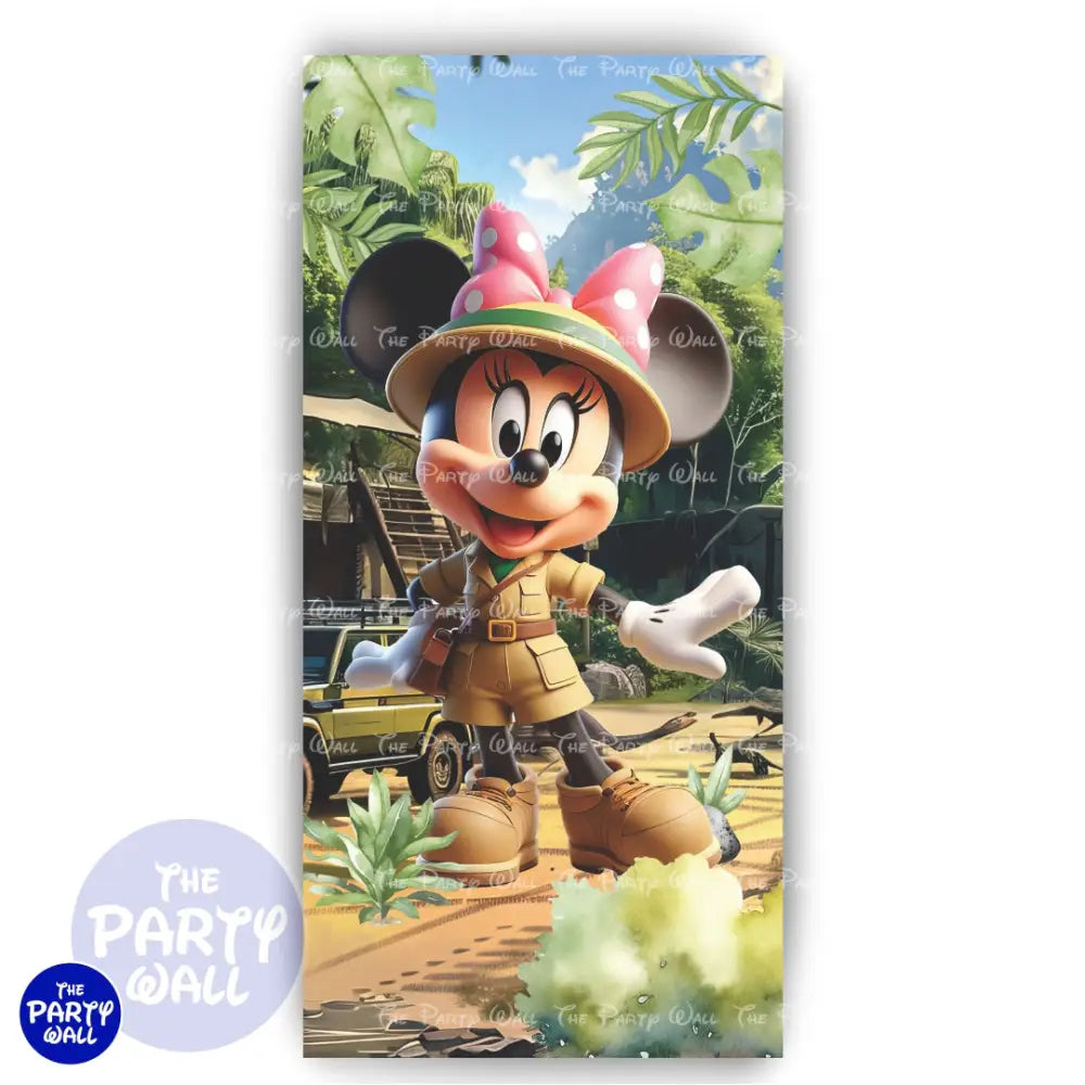 Mickey Mouse Safari - Funda para mampara de punta redonda o rectangular Mampara de punta redonda