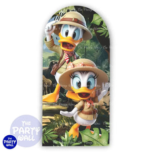 Mickey Mouse Safari - Funda para mampara de punta redonda o rectangular Mampara de punta redonda