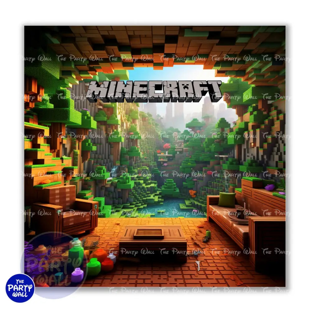 Minecraft - Funda para mampara cuadrada o rectangular Cuadrado o Rectangular