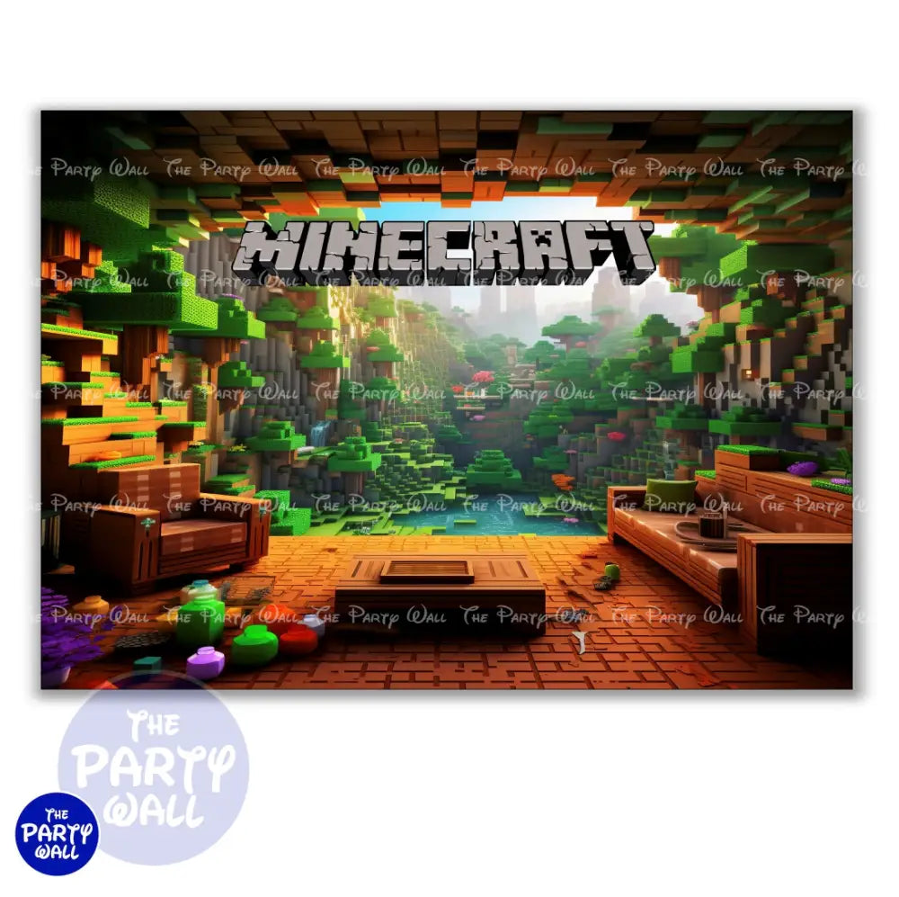 Minecraft - Funda para mampara cuadrada o rectangular Cuadrado o Rectangular