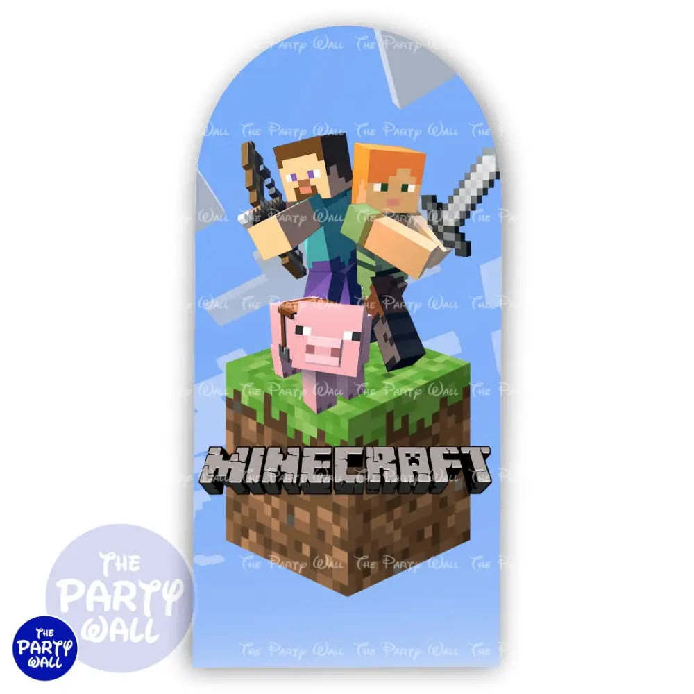 Minecraft - Funda para mampara de punta redonda o rectangular Mampara de punta redonda