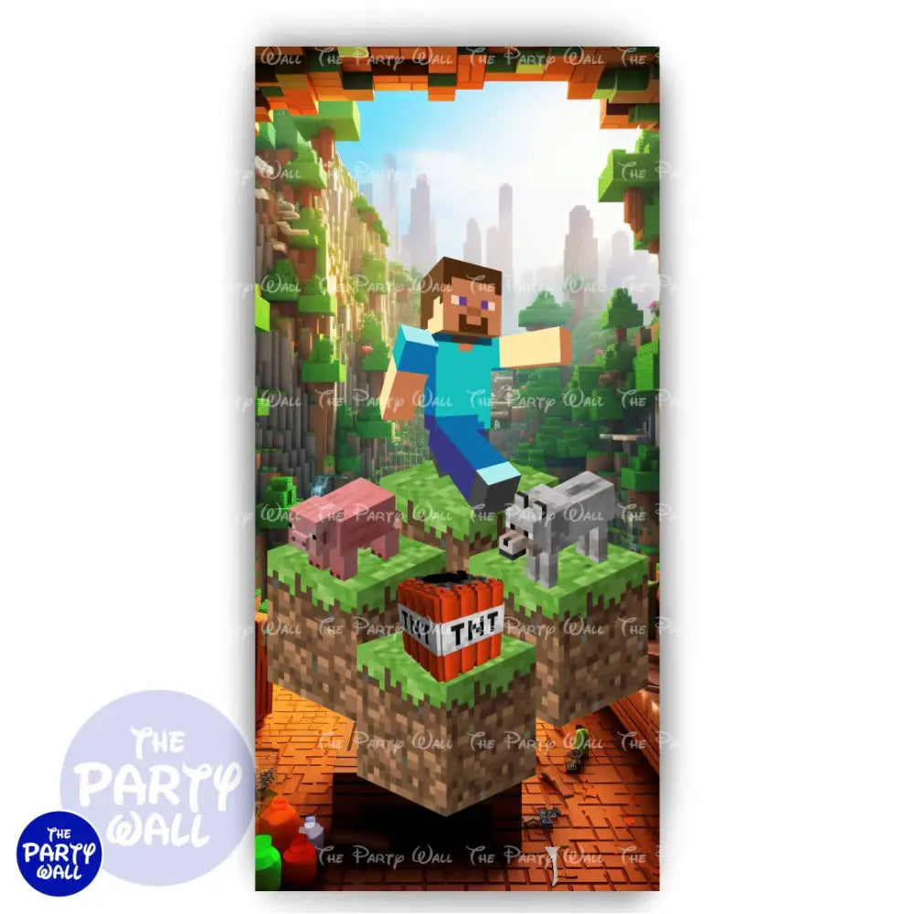 Minecraft - Funda para mampara de punta redonda o rectangular Mampara de punta redonda