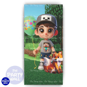 Minecraft - Funda para mampara de punta redonda o rectangular Mampara de punta redonda