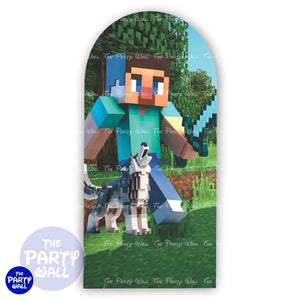 Minecraft - Funda para mampara de punta redonda o rectangular Mampara de punta redonda