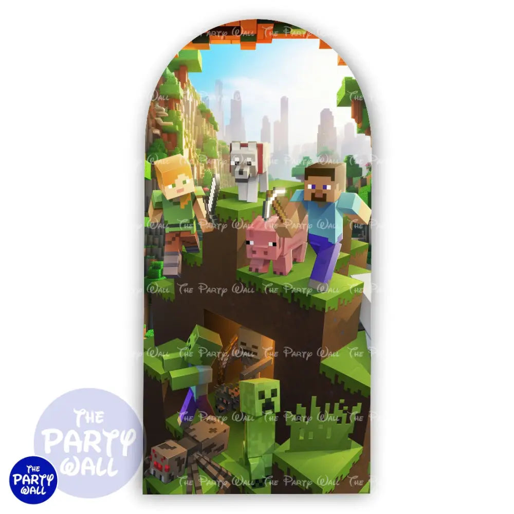 Minecraft - Funda para mampara de punta redonda o rectangular Mampara de punta redonda