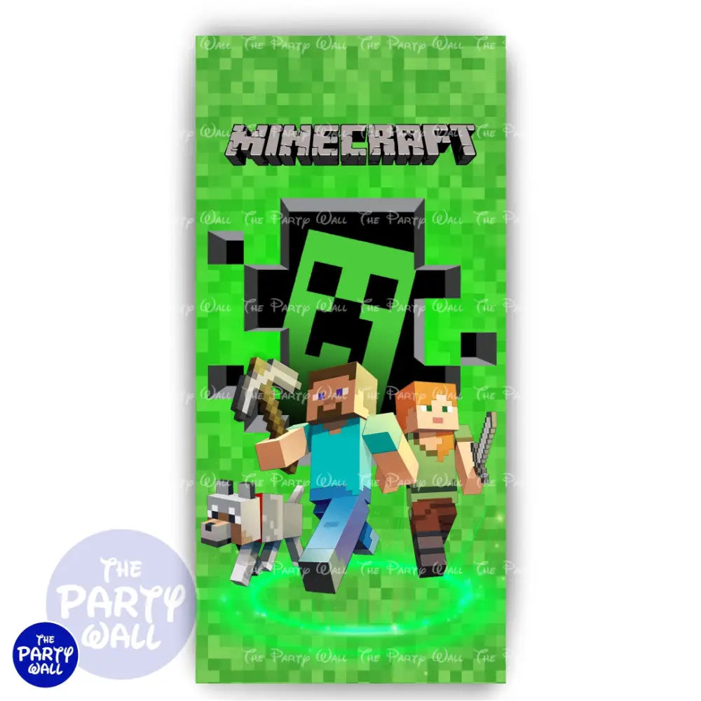 Minecraft - Funda para mampara de punta redonda o rectangular Mampara de punta redonda