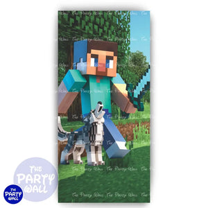 Minecraft - Funda para mampara de punta redonda o rectangular Mampara de punta redonda