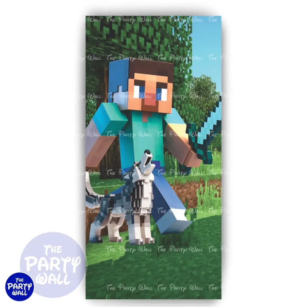 Minecraft - Funda para mampara de punta redonda o rectangular Mampara de punta redonda