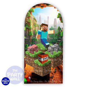 Minecraft - Funda para mampara de punta redonda o rectangular Mampara de punta redonda