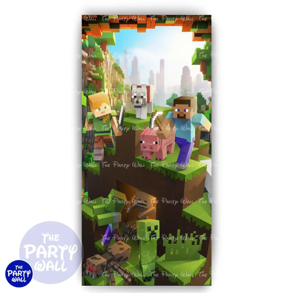 Minecraft - Funda para mampara de punta redonda o rectangular Mampara de punta redonda