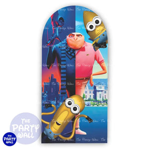 Minions - Funda para mampara cuadrada Mampara de punta redonda