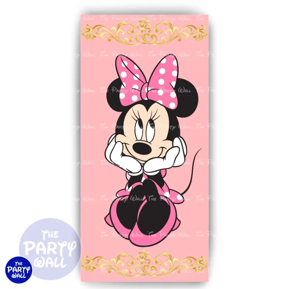 Minnie Mouse - Funda para mampara de punta redonda o rectangular Mampara de punta redonda