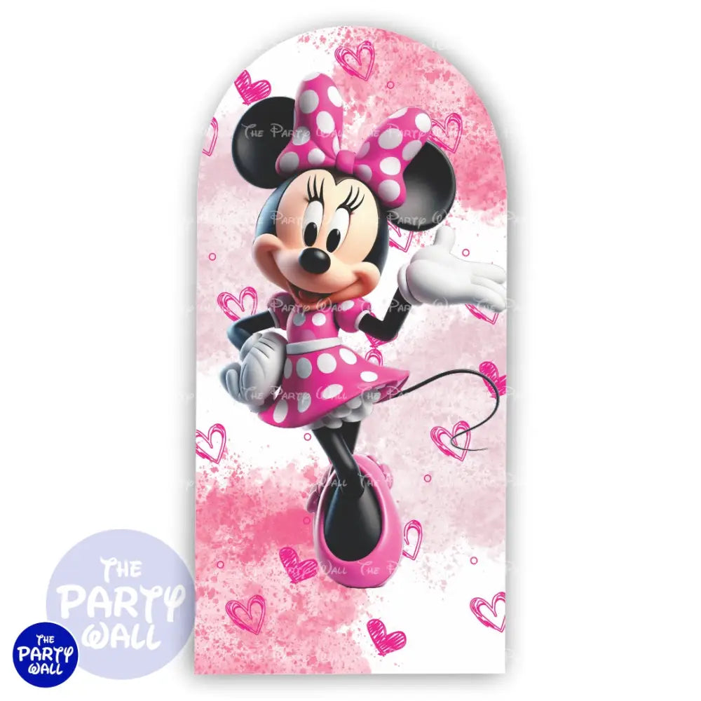 Minnie Mouse - Funda para mampara de punta redonda o rectangular Mampara de punta redonda