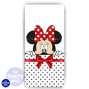 Minnie Mouse - Funda para mampara de punta redonda o rectangular Mampara de punta redonda