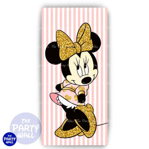 Minnie Mouse - Funda para mampara de punta redonda o rectangular Mampara de punta redonda