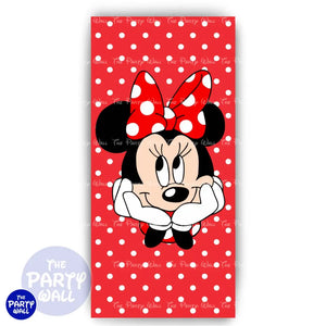 Minnie Mouse - Funda para mampara de punta redonda o rectangular Mampara de punta redonda
