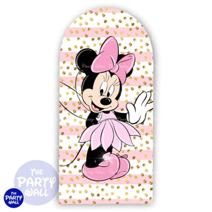 Minnie Mouse - Funda para mampara de punta redonda o rectangular Mampara de punta redonda