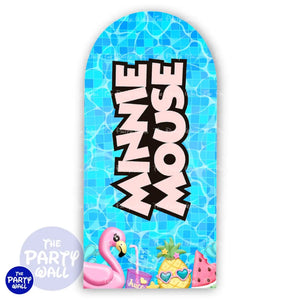 Minnie Mouse Pool Party - Funda para mampara de punta redonda o rectangular Mampara de punta redonda