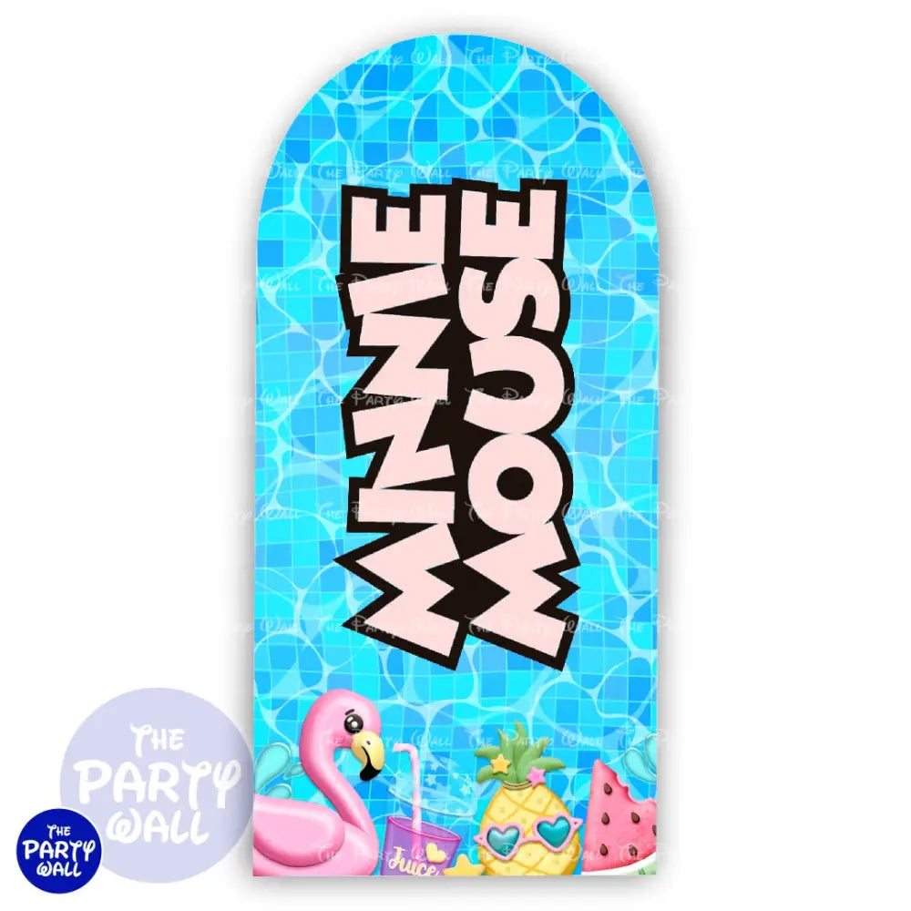 Minnie Mouse Pool Party - Funda para mampara de punta redonda o rectangular Mampara de punta redonda